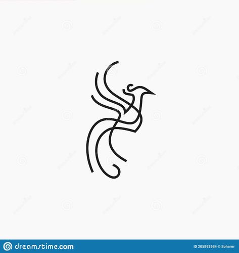 Fire Bird Tattoo, Tiny Phoenix Tattoo, Phoenix Line Art, Phoenix Abstract, Phoenix Flying, Phoenix Drawing, Animal Logo Inspiration, Boho Website, Yoga Ideas