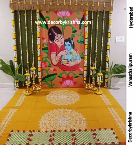 As we mark this milestone in our little one's journey, let the vibrant colors of fresh flowers and the earthy hues of paddy thoran adorn our Annaprasana ceremony, filling our hearts with love and gratitude. Annaprasana Ceremony Decor by Manjula of #vanasthalipuram branch #hyderabad #annaprasana #annaprasanaceremony #annaprasanadecor🍚🤩 #babyfirstfood #ecofriendly #decorbykrishnavanasthalipuram @decorbykrishna is a unit of @pellipoolajada Traditional Decorations using only Natural material... Ann Prashan For Baby Decoration, Anna Prashan Decoration Ideas, Annaprasanna Decoration Ideas, Annaprashan Decoration Ideas, Annaprasana Decoration Ideas, Annaprasana Decor, Baby Annaprasana Ideas, Seemantham Decoration, Blouses 2023