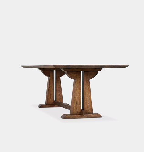 Wooden trestle table