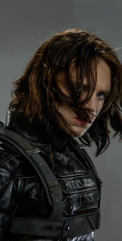 Bucky Barnes Long Hair, Winter Soldier Wallpaper, Captain America Poster, Bucky Barnes Fanart, Dr Marvel, Dr World, Bucky Barnes Marvel, Barnes Marvel, James Barnes