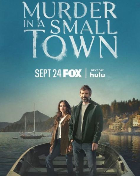 NEW WORK: @jamesdimmock "killed" it with this brand new key art for @Fox's "Murder in a Small Town" Fall Watchlist, Rossif Sutherland, Aaron Douglas, Tv Poster, New Movie Posters, Tv Series To Watch, Kristin Kreuk, Movies By Genre, Most Popular Movies