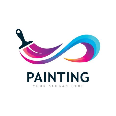 Painting Logo Design Ideas, Paint Logo Design, Jewelry Business Logo, Art Business Logo, Printing Logo Design, House Symbol, Creative Logo Design Art, Paint Logo, Business Logo Ideas