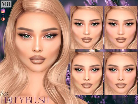 Face contour in 6 colors - HQ Compatible. Sims 4 Makeup Concealer, Sims 4 Cc Skin Details Contour, Sims 4 Contour And Highlight, Contour Sims 4 Cc, Sims 4 Cc Contour, Sims 4 Contour, Cc Makeup, Sims Gameplay, Sims Clothes