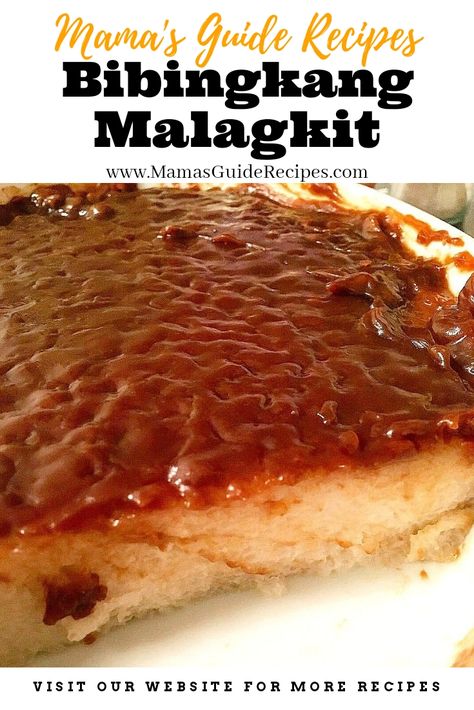 Bibingkang Malagkit is a Filipino food that will always be a part of any Filipino celebration. Serve one tray of Bibingkang Malagkit in any Filipino occasion, your guest will surely be delighted. Malagkit Rice Recipe, Bibingkang Malagkit, Pilipino Food Recipe, Biko Recipe, Bibingka Recipe, Filipino Dessert Recipes, Pinoy Dessert, Mexican Salsa Recipes, Philippines Recipes