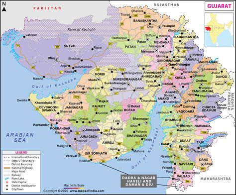 Find interactive map of Gujarat which is the western most state of India. Also, get to know information and facts about the state of Gujarat. Gujrat Map Hd, Gujarat Map In Gujarati, Earth Posters, Badshah Rapper, Free Printable World Map, Save Earth Posters, India World Map, Indian Flag Colors, Maps Aesthetic