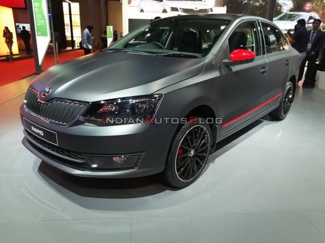 Skoda Rapid Matte Concept Front Three Quarters Aut Skoda Rapid Modified, Skoda Rapid, Vinyl Wrap Car, Expo 2020, Red Mirror, Car Colors, Modified Cars, Vinyl Wrap, Fuel Economy