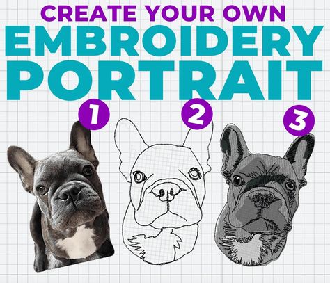 embroideryportrait Dog Embroidery Designs, Portrait Embroidery, Active Design, People Portraits, Dog Embroidery, Pet Design, Pet People, Fur Texture, Embroidery Digitizing