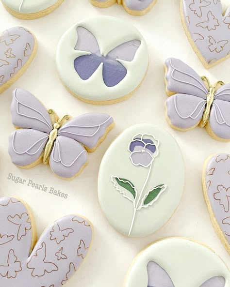 Butterfly Sugar Cookies Decorated, Spring Cookies Royal Icing, Butterfly Cookies Decorated, Butterfly Cookies Royal Icing, Butterfly Sugar Cookies, Tea Party Birthday Ideas, Biscuit Decoration, Butterfly Cookies, Cookies Decoradas