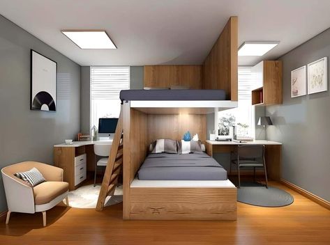 Hostel Room Ideas, Contemporary Minimalist Bedroom, Room Decor Hostel, Hostel Decor, Aesthetic Apartments, Minimalist Bedroom Decor Ideas, Cozy Apartment Aesthetic, Dividing Rooms, Cluttered Bedroom