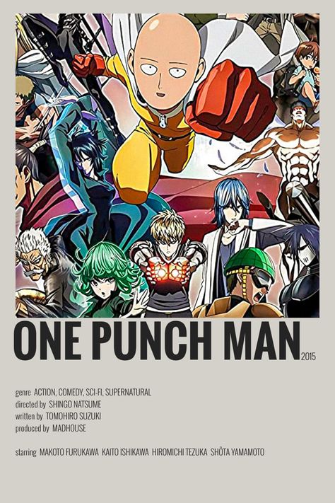 one punch man minimalist/alternative anime poster One Punch Man Poster, Anime One Punch Man, Collage Mural, Anime List, One Punch Man Manga, Film Posters Minimalist, One Punch Man Anime, Poster Anime, Anime Printables