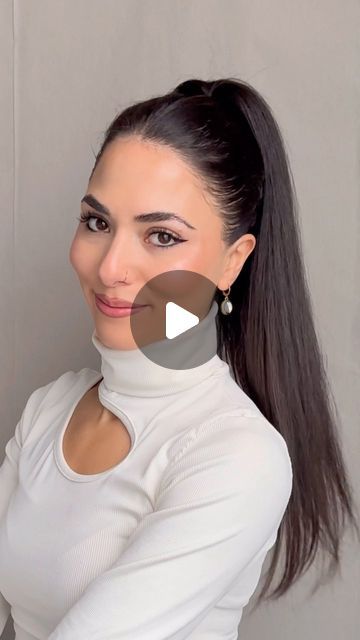 How To Do Cute Ponytails, Heavy Hair Hairstyles, Ponytail Hack, Volume Ponytail, Side Ponytail, High Ponytails, Save For Later, Hair Stuff, Volume Hair