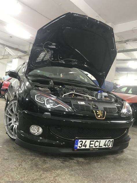 Peugeot 206 Modified, 206 Rc, Oz Wheels, Project Cars, Black Mamba, Peugeot 206, Peugeot, Car Model, Convertible