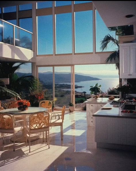 80s Interior Design, 80s House, 80s Home, Mansion Exterior, 80s Interior, Luxury Beach House, Beach House Interior, Vintage Interiors, Dream House Interior