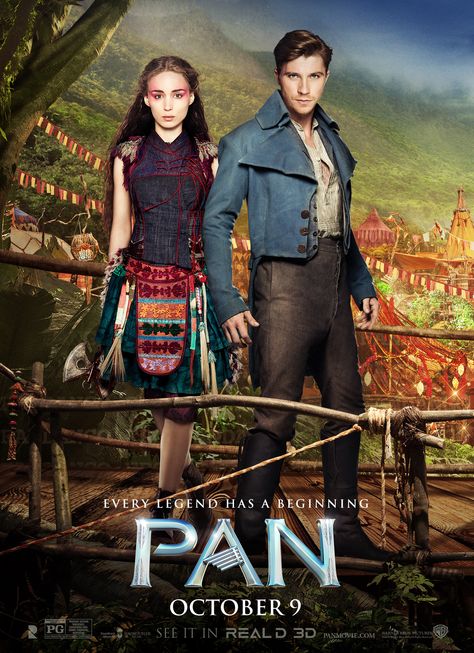 Yet another Panmovie Poster Pan 2015, Pan Movie, James Hook, Levi Miller, Joe Wright, Garrett Hedlund, Book Week Costume, Rooney Mara, Film Disney