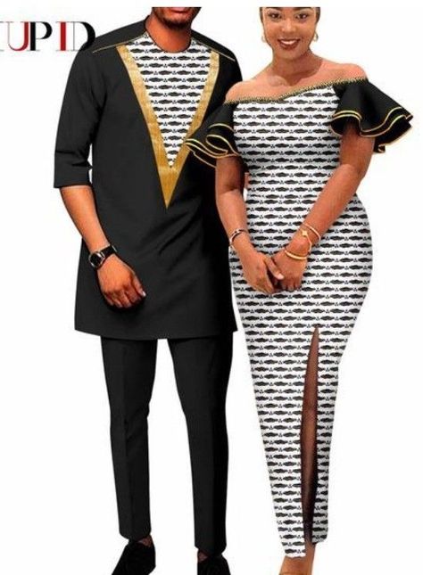 African Traditional Wear For Couples, Couples Dresses Matching, Couple Style Fashion Outfits, Ankara Agbada Styles For Women, Outfit For Couples, African Print Dresses For Women, African Wear For Women, Model Couple, African Couple