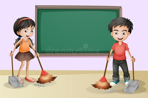 Kids cleaning near the empty board. Illustration of the kids cleaning near the e #Sponsored , #SPONSORED, #Affiliate, #cleaning, #kids, #Illustration, #Kids Keeping Classroom Clean, Classroom Cleaners, Student Cleaning, Cleaning Cartoon, Classroom Whiteboard, Clean Classroom, Cleaning Chart, Classroom Pictures, Room Cleaning