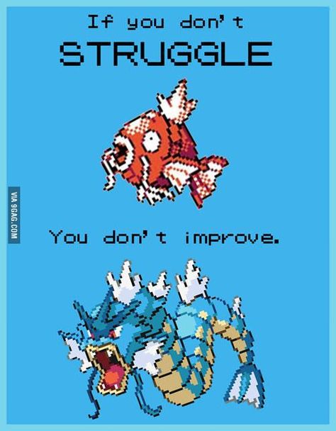 If you don't struggle, you don't improve Pokemon Quotes, Pokemon Photo, Pokemon Poster, Sport Nutrition, Gotta Catch Them All, Water Type, Life Motto, Athletic Club, Pokemon Memes