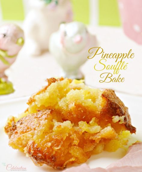 Looking for an extra, easy side dish for Easter dinner? This rich, bright and sweet Pineapple Soufflé Bake is a recipe from my dear sister-in-law. This dish was part of almost every family holiday buffet! It’s a perfect partner to ham – we’ve included this favorite with turkey and just about any other dinner. Pineapple soufflé... » Pineapple Soufflé, Pineapple Deserts, Pineapple Souffle, Scalloped Pineapple, Side Dish For Easter, Baked Pineapple, Easter Side Dishes, Pineapple Desserts, Pineapple Recipes