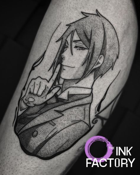 Hottt Damm, Mateus knocked it out of the park with this stunning piece of Sebastian Michaelis from Black Butler. Artist @turcatotattoo #AnimeTattoo #BlackButler #Anime #ForYou #Tattoo #Ink #Art #TheInkFactory #Dublin #Ireland Black Butler Tattoo Ideas, Black Butler Tattoo, Sebastian Tattoo, Black Butler Sebastian, Manga Tattoo, Sebastian Michaelis, Leg Sleeve, Leg Sleeves, Tat Ideas