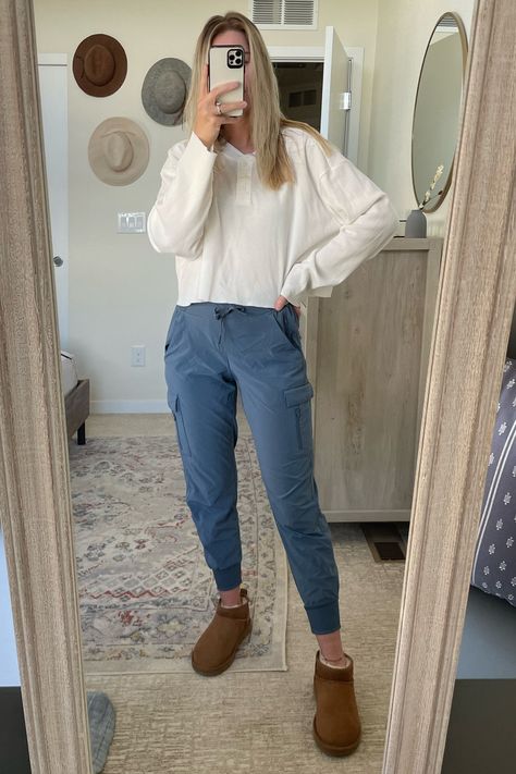 Henley Sweater Outfit, Thermal Shirt Outfit, At Home Outfits, Henley Sweater, Sweater Outfit, Thermal Shirt, Home Outfit, Fall 2023, Mom Style