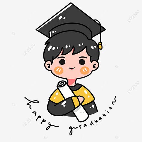 Chibi Graduation, Graduation Drawing Ideas, Graduate Drawing, Anime Graduation, Boy Cartoon Drawing, Graduation Illustration, Graduation Drawing, Graduation Cartoon, Boy Avatar