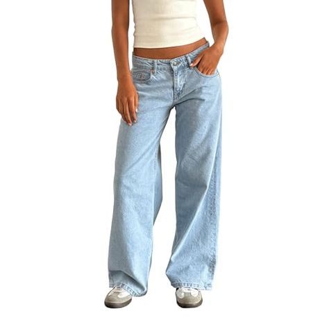 Long Denim Pants, Low Rise Baggy Jeans, Jeans Street Style, Boyfriend Denim, Jeans Y2k, Loose Jeans, Baggy Pants, Boyfriend Fit, Low Waist