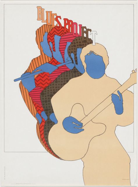 Seymour Chwast. Blues Project. 1968 | MoMA Seymour Chwast, Pop Illustration, Typographic Poster, Artist Models, Graphics Inspiration, Retro Illustration, Architecture And Design, Cultura Pop, History Design