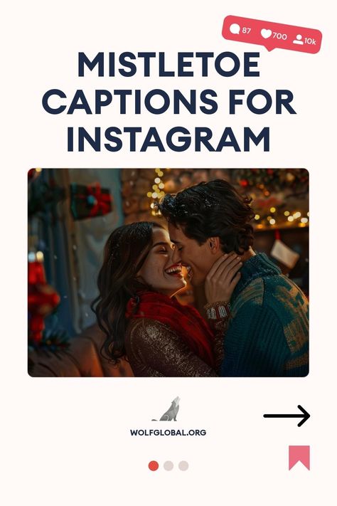 "Mistletoe Captions for Instagram" with a couple kissing under festive lights.
A colorful checklist of romantic and playful mistletoe-themed phrases with emojis.
Promotional image featuring a happy woman with a laptop surrounded by social media icons. Mistletoe Captions, Mistletoe Quotes, Mistletoe Meaning, Mistletoe Quote, New Year's Kiss, Mirror Quotes, Best Christmas Presents, Caption For Yourself, Captions For Instagram