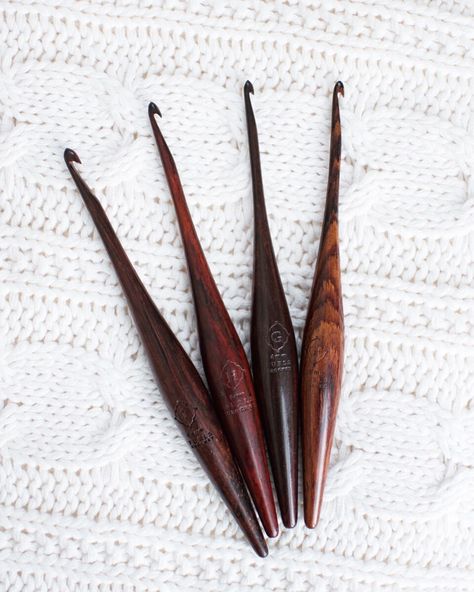 Furls Crochet Hook Review: Why I Love Furls Streamline Crochet Hooks - Woods and Wool Hand Carved Crochet Hooks, Furls Crochet, Custom Crochet Hooks, Yarn Crafts Crochet, Wood Crochet Hook, Wooden Crochet Hooks, Crochet Dreams, Wood Carving Tools Knives, Crochet Box