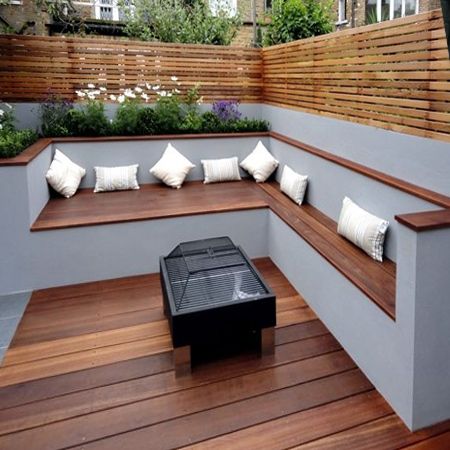 Roof Terrace Design, Pergola Diy, Garden Seating Area, Corner Seating, Wooden Garden Benches, Backyard Seating, Diy Garden Furniture, Outdoor Gardens Design, Terrace Design