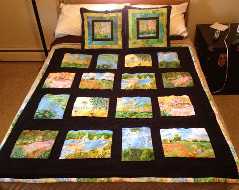 Monet Quilt 1 Quilts Patchwork, Scrap Fabric, Panel Quilts, Clothes Line, New Project, Fabric Scraps, Boston, Quilting, Projects To Try