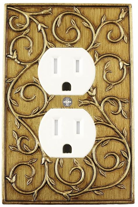 Electrical Outlet Covers, Outlet Plates, Toggle Light Switch, Outlet Cover, Light Switch Plate Cover, Ceiling Fan In Kitchen, Brass Lighting, Switch Plate Covers, Light Switch Plates