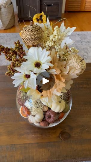 1.7K views · 3.1K reactions | Made this fall arrangement with some items I bought last year! The floral is from the dollar store and the bubble vase is from Michaels craft store! Follow for more home decor Inspo!🫶🏻#homedecor #aesthetic #affordable #affordablehomedecor #homedecoration #homeinspo #homedecorideas #fall #falldecorinspo #fallseason🍁 | Chris Sherwood The Archies, Bubble Vase, Michaels Craft, Bracelets Easy, Fall Arrangements, Floral Arrangements Diy, Sugar Sugar, Diy Bracelets Easy, 2024 Christmas