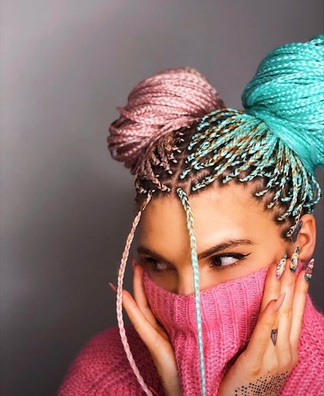 Cotton Candy Hair, Trending Hair, Candy Hair, Wood Carving Patterns, Hair Trend, Candy Boxes, Box Braids, Cotton Candy, Hair Trends