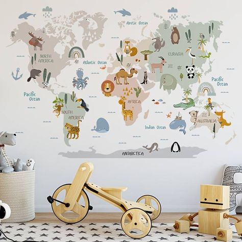 Animal Map Preschool Classroom Decoration Cartoon Students Early Education Class Wall Decoration Self-adhesive Stickers - Temu Sweden Safari Nursery Boy Artwork, Baby Room Wall Art Animals, Nursery Wall Art Baby, Toddler Big Boy Room Amazon, Baby Room Animal Wall Art, Nursery Wall Art For Boys, Toddler Boys Forest Room, Nursery Wall Art Stickers, My World Dunelm Animal Theme Bedroom