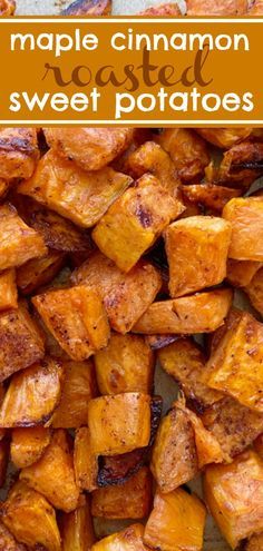 Cinnamon Potatoes, Diced Sweet Potato Recipes, Baked Sweet Potato Oven, Cinnamon Roasted Sweet Potatoes, Sweet Potato Oven, Maple Sweet Potatoes, Sweet Potato Side Dish, Sweet Potato Recipes Roasted, Sweet Potato Sides