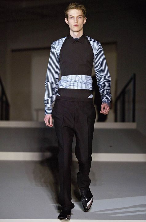 FW 2008 Menswear | PRADA Prada Menswear, Architectural Structure, Denim T Shirt, Menswear Fashion Show, Menswear Fashion, Lacing Sneakers, Fine Jewelry Collection, Prada Men, Paper Models