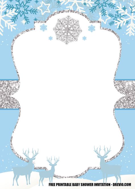 FREE winter wonderland baby shower Invitation Templates - Editable – FREE PRINTABLE Birthday Invitation Templates Frozen Invitations Free Templates, Kitty Template, Winter Invitation Template, Frozen Theme Invitations Free Printables, Winter Onederland Invitations Free, Winter Wonderland Invitations Templates, Invitation Card Design Frozen, Winter Party Invitations Template, Cocomelon Family