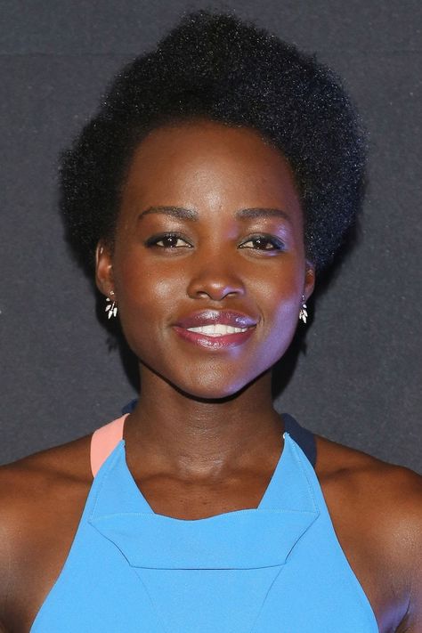 Big Forehead Black Women, Short Hair Big Forehead, Afro Pixie Cut, Short Natural Afro, Hair Big Forehead, Big Chop Hairstyles, Natural Afro, Lupita Nyong, Tapered Natural Hair