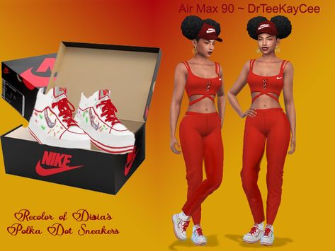 drteekaycee's Air Max 90 ~ Recolor of Dissia Dot Sneakers Sims 4 Cc Women Shoes, Sims 4 Cc Women, Shoes Air Jordans, Cc Patreon, Cc Shoes, Sims 4 Cc Shoes, Sims Ideas, Sims 4 Teen, Female Shoes