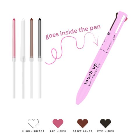 4 In One Makeup Pen, 4 In 1 Makeup Pen, Idea Business, Amazon Cart, Makeup Pen, Brow Liner, Quick Makeup, Brow Brush, Colored Eyeliner