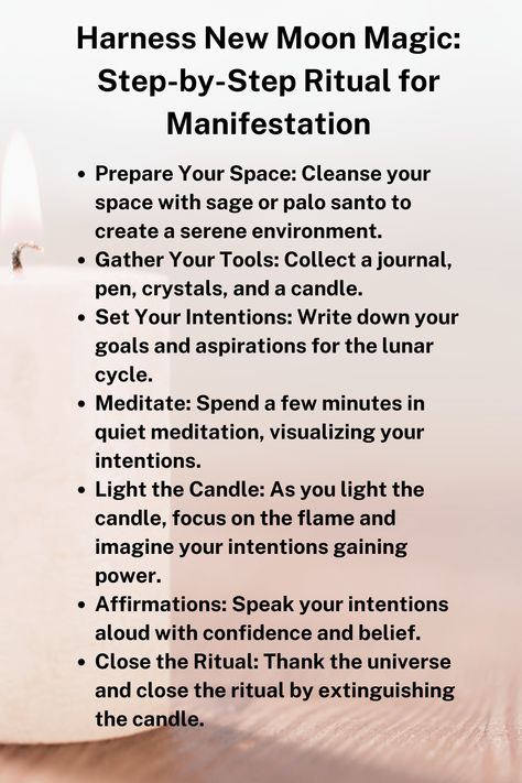 Unlock the transformative power of the New Moon with this simple yet powerful ritual. 🌑✨ Follow these steps to set your intentions and manifest your dreams. Perfect for spiritual seekers, change makers, and anyone looking to bring more positivity into their lives. Save this Pin and start your lunar journey today! #NewMoonRitual #Manifestation #MoonMagic #Spirituality #Intentions #PositiveVibes Intentions For New Moon, Intention Setting Ritual, New Moon Magic, New Moon Intentions, Manifestation Ideas, Moon Intentions, Set Your Intentions, Path Of Life, New Moon Rituals