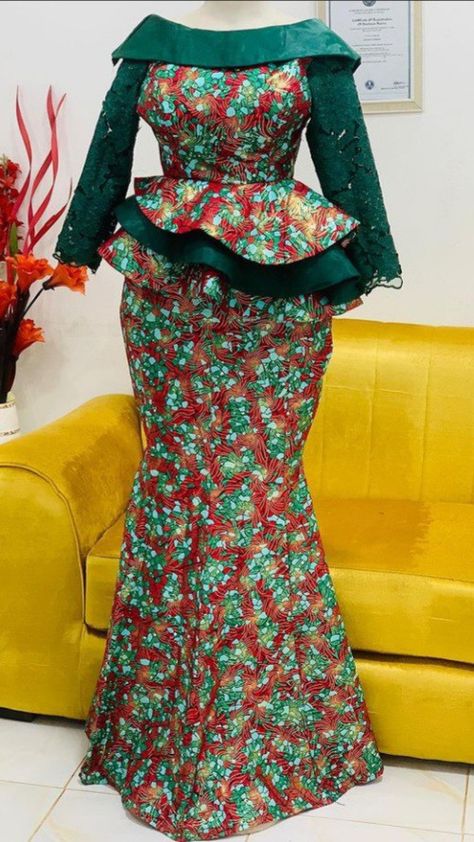 Nigerian Lace Styles Dress, African Attire Dresses, African Fabric Dress, Long African Dresses, African Print Dress Ankara, African Dresses For Kids, Best African Dresses, African Fashion Skirts, African Dresses Modern