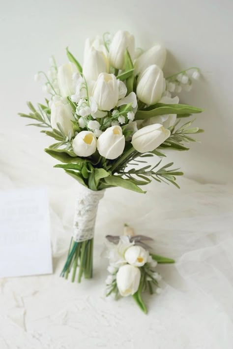 White Tulips, Lily Of The Valley, The Valley, Bouquets, Tulips, Lily, Flowers, Floral, White