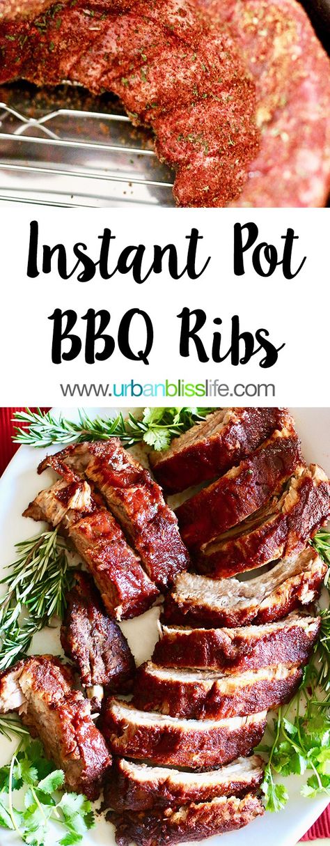 30-Minute Instant Pot BBQ Ribs with Homemade BBQ Sauce is absolutely delicious, and SO easy and fast to make! Perfect family-friendly dinner or party recipe Instant Pot Bbq Ribs, Chinese Spare Ribs, Instant Pot Ribs, Homemade Bbq Sauce, Family Friendly Dinners, Ribs Recipe, Best Instant Pot Recipe, Healthy Instant Pot Recipes, Bbq Sauce Homemade