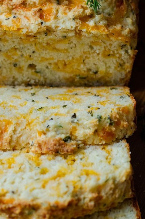 There's nothing like a good quick bread recipe to make dinner easy. This savory buttermilk cheddar loaf is filled with fresh herbs and a great accompaniment to soup, sandwiches, or for snacking. Bake it in the oven for a beloved recipe for giving to friends, sharing at the holidays or simple food for families. #bread #cooking #recipes #gourmet #freshbaked Taste And Tell, Buttermilk Bread, Cheese Bread Recipe, Herb Bread, Buttermilk Recipes, Muffin Bread, Savory Bread, Loaf Recipes, Bread Machine Recipes