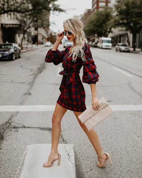 Galway Girl Plaid Dress Christmas Plaid Outfit, Buffalo Plaid Outfit, Plaid Wrap Dress, Galway Girl, Plaid Dresses, Blue Plaid Dress, Red Plaid Dress, Plaid Outfits, England Fashion