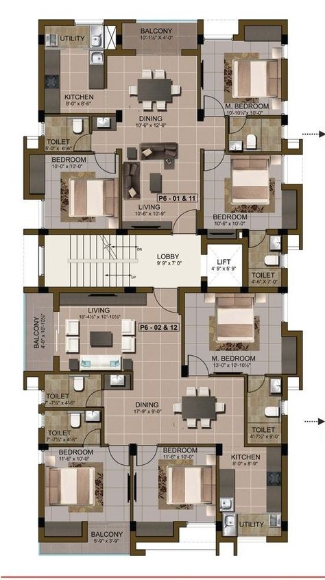 3bhk Luxury Apartment Plan, 3bhk Apartment Plan, 3bhk Apartment Floor Plans, 3 Bhk Flat Plan, 3bhk Flat Plan, 3bhk Plan, Small Apartment Building Plans, Apartment Facade, Small Apartment Building Design