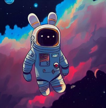 Bugs Bunny Pictures, Space Rabbit, Space Bunny, Eclipses Art, Lavender Bunny, Space Bunnies, Astronaut Illustration, Space Character, Vtuber Model