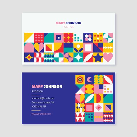 Geometric Poster Design, Business Card Design Minimal, Geometric Graphic Design, Pattern Business Card, Business Card Pattern, Bottle Label Design, Graph Design, Event Poster Design, Conference Design